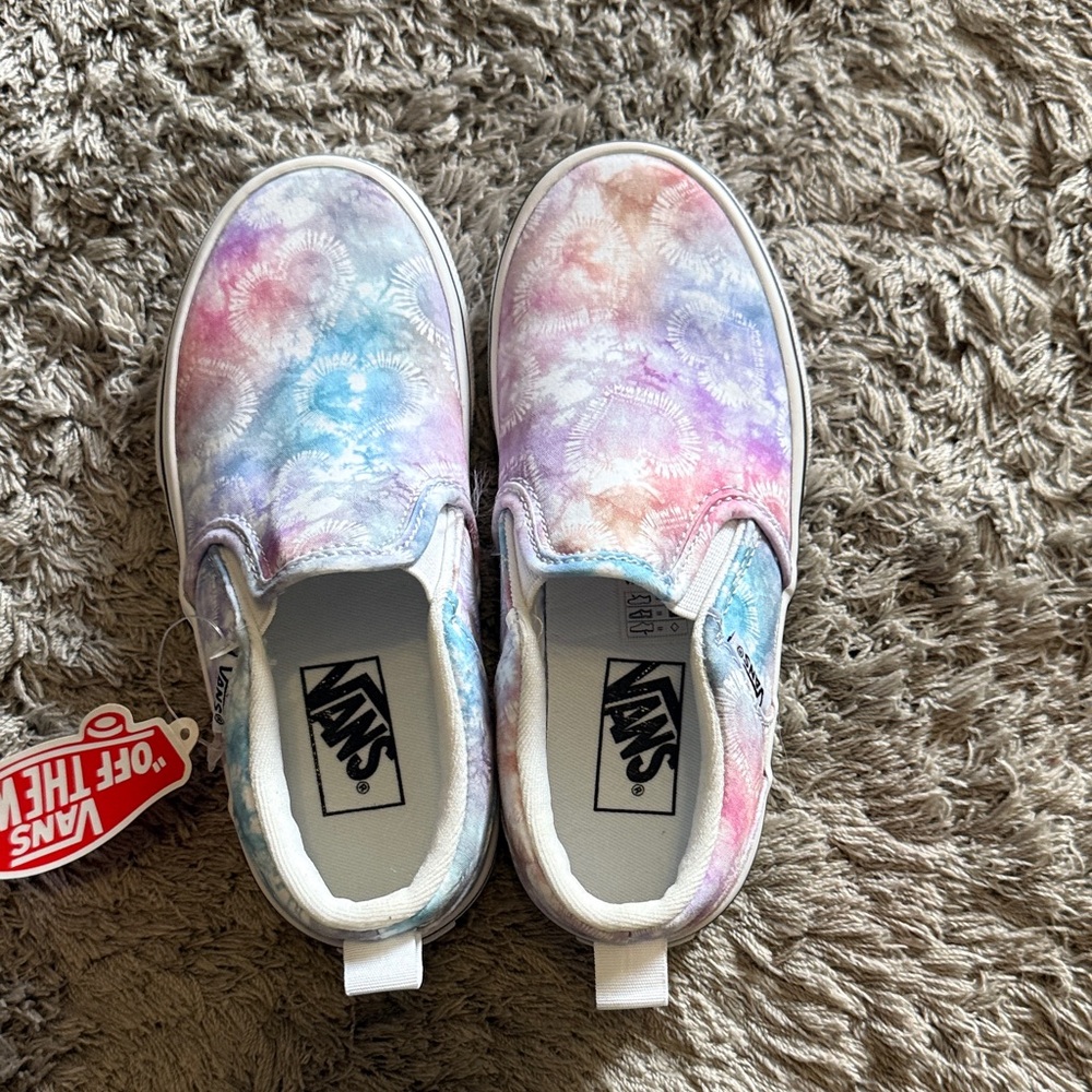 Vans Kids Pastel Tie-Dye Slip-On Sneakers